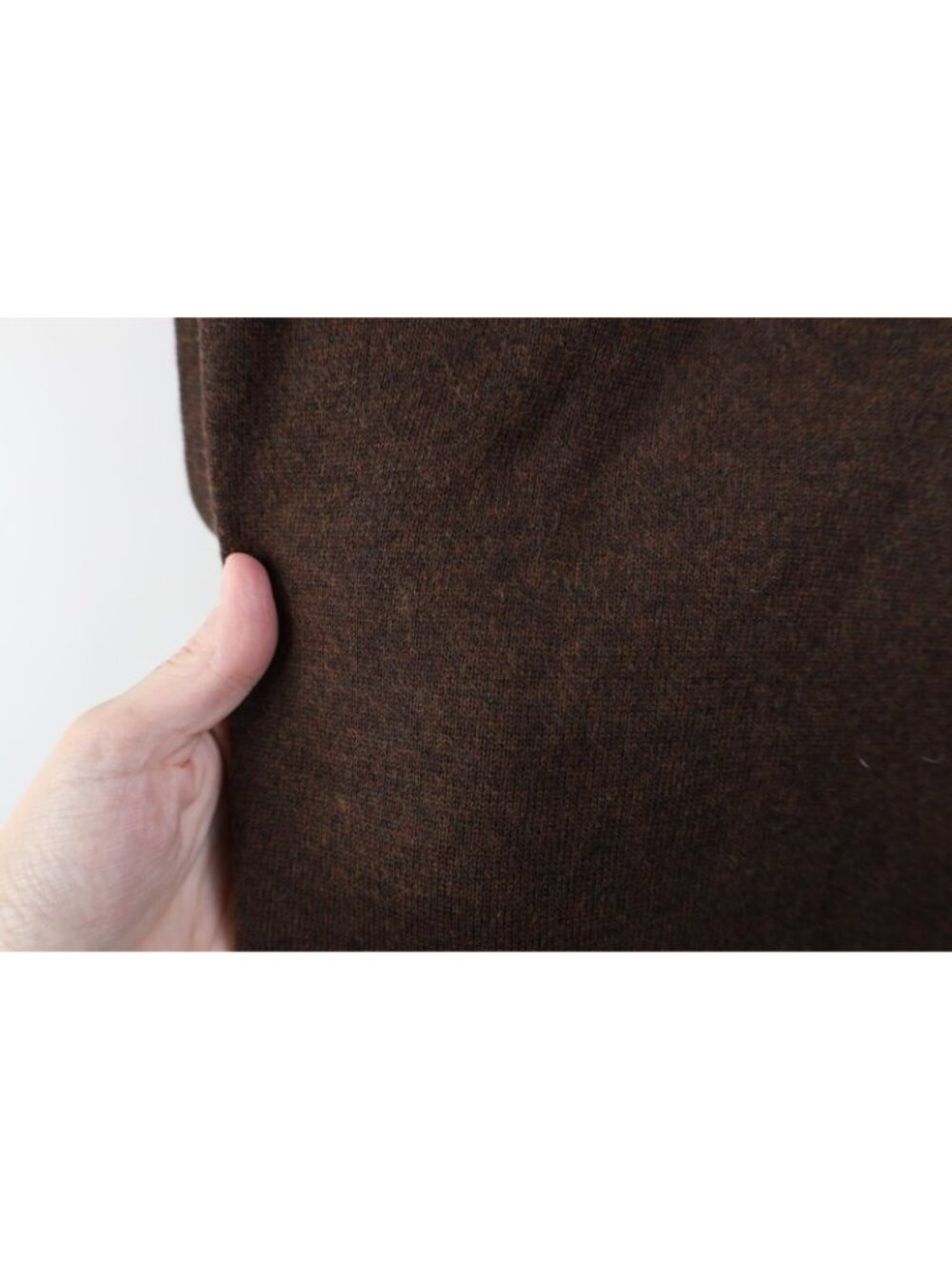 Vintage Lands End Mens Large Faded Blank Pima Cotton Knit Sweater Vest Brown - Picture 6 of 9